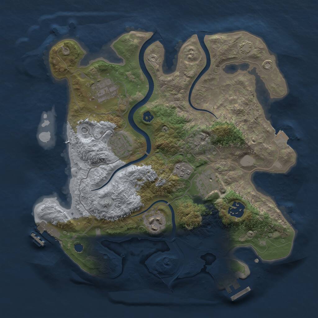 Rust Map: Procedural Map, Size: 3000, Seed: 15449, 11 Monuments