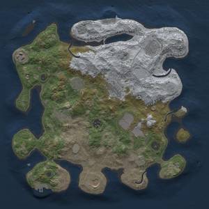 Thumbnail Rust Map: Procedural Map, Size: 3500, Seed: 324338529, 16 Monuments