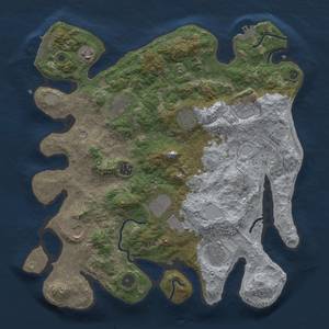 Thumbnail Rust Map: Procedural Map, Size: 3800, Seed: 983670, 16 Monuments