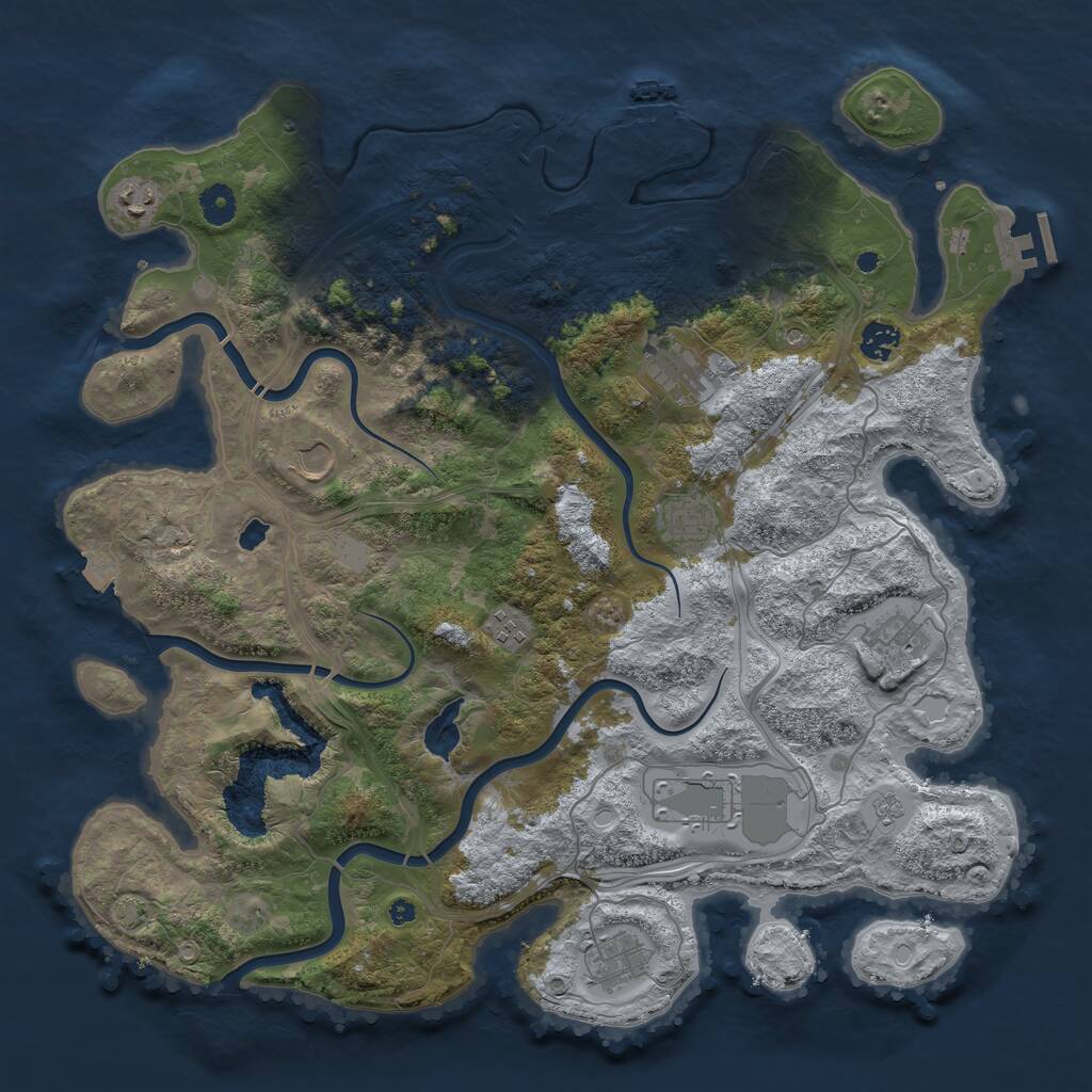 Rust Map: Procedural Map, Size: 4250, Seed: 29015676, 15 Monuments