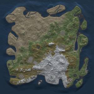 Thumbnail Rust Map: Procedural Map, Size: 4250, Seed: 1549083649, 18 Monuments