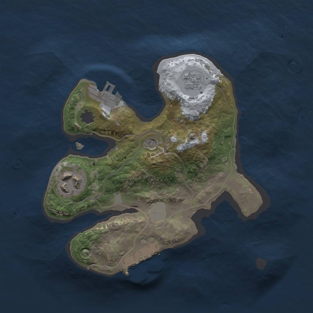 Rust Map: Procedural Map, Size: 2000, Seed: 20230302, 8 Monuments