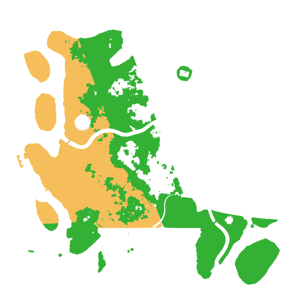 Biome Rust Map: Procedural Map, Size: 3500, Seed: 343055629