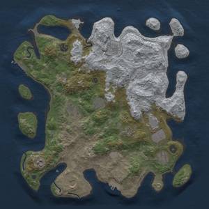 Thumbnail Rust Map: Procedural Map, Size: 3900, Seed: 481543351, 17 Monuments