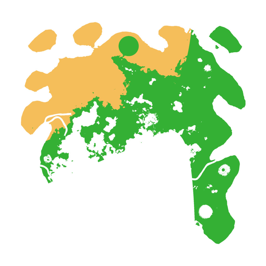 Biome Rust Map: Procedural Map, Size: 3500, Seed: 74284455