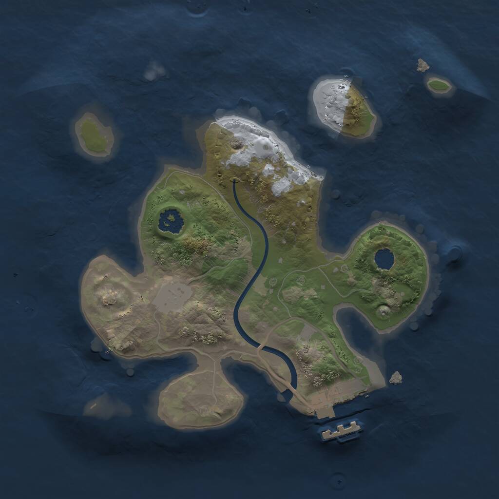 Rust Map: Procedural Map, Size: 2000, Seed: 818973022, 2 Monuments