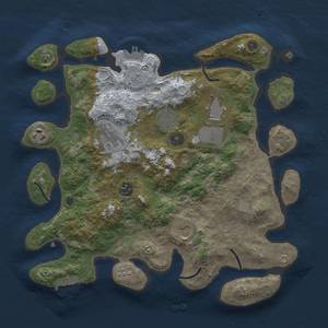 Thumbnail Rust Map: Procedural Map, Size: 3500, Seed: 1107822925, 14 Monuments