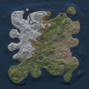 Thumbnail Rust Map: Procedural Map, Size: 3400, Seed: 869554408, 14 Monuments