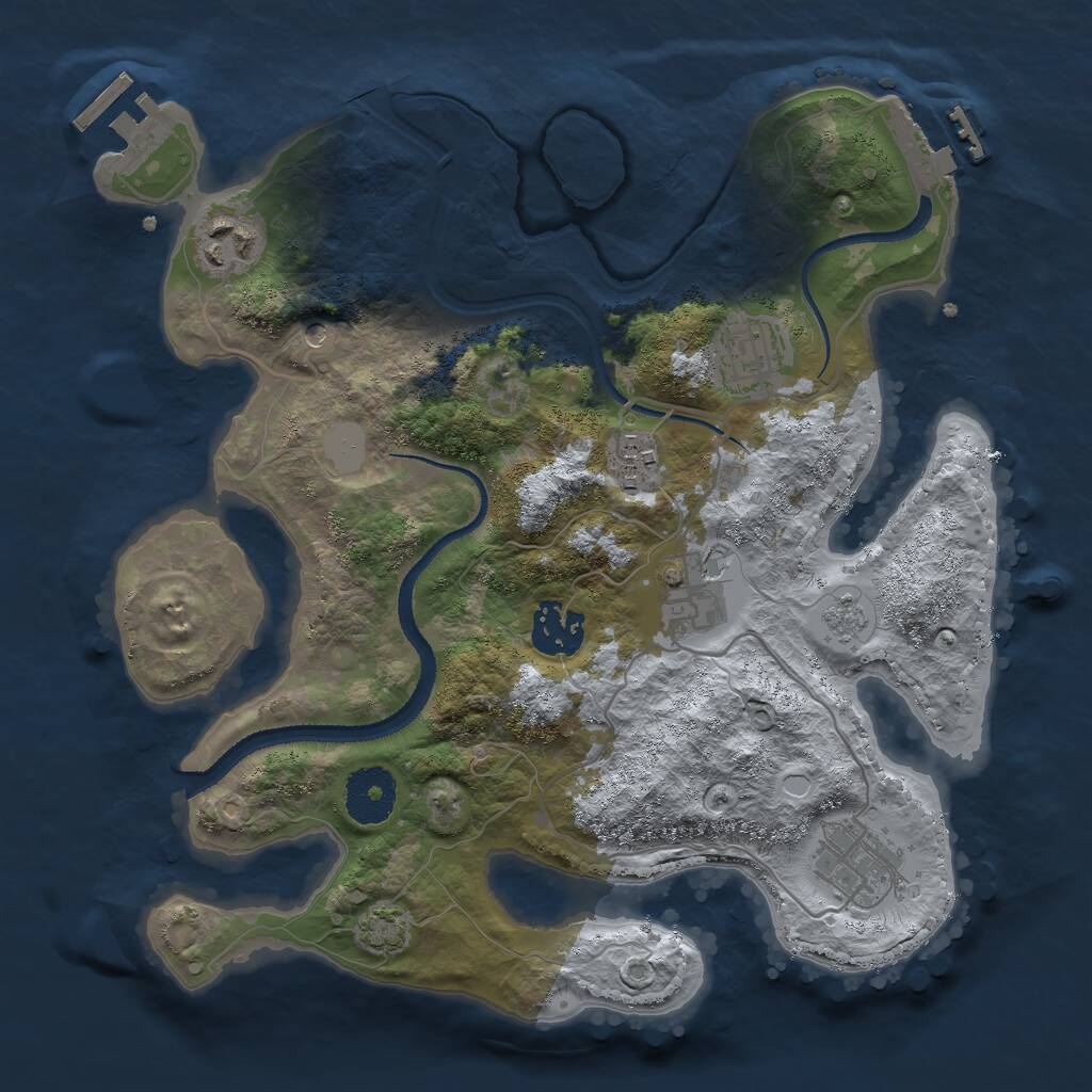 Rust Map: Procedural Map, Size: 3000, Seed: 11022013, 12 Monuments