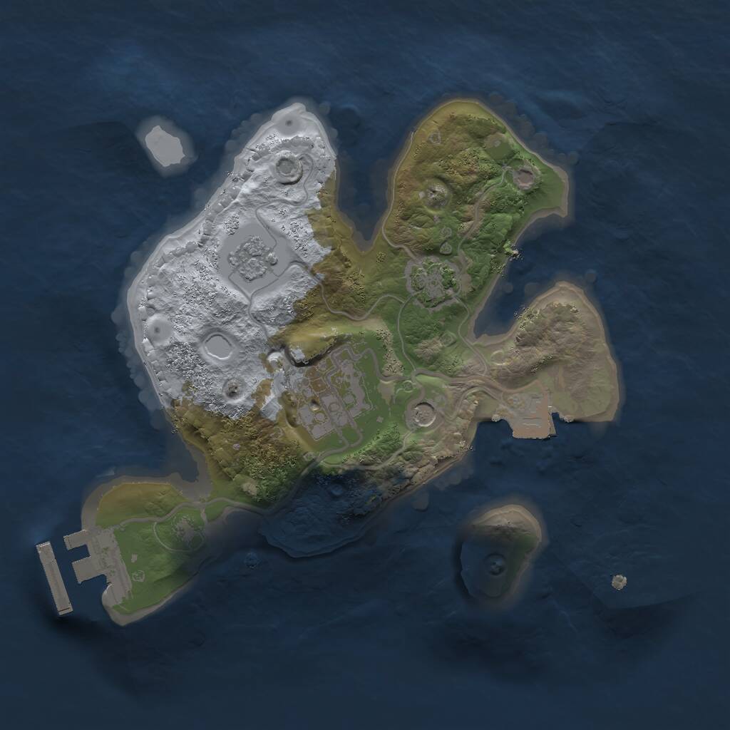 Rust Map: Procedural Map, Size: 2000, Seed: 924031591, 6 Monuments