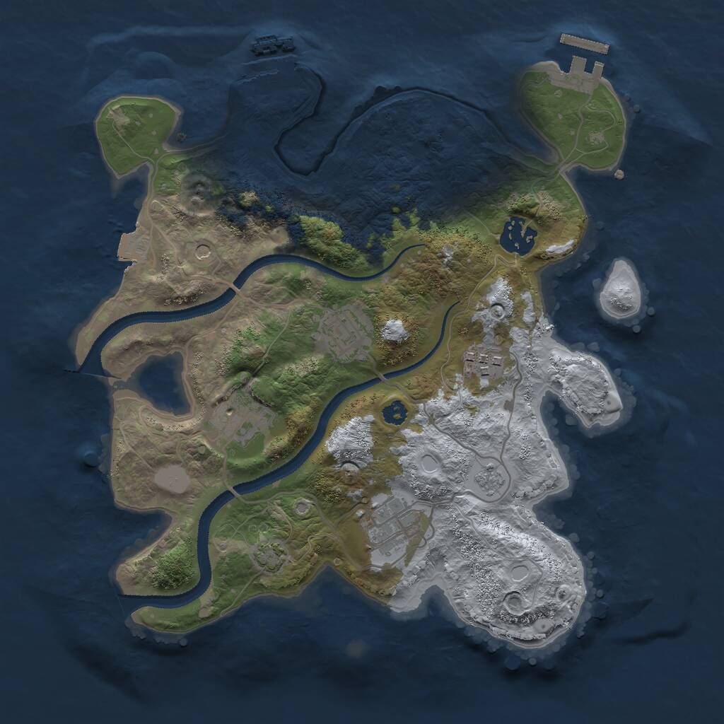 Rust Map: Procedural Map, Size: 3000, Seed: 81149, 11 Monuments
