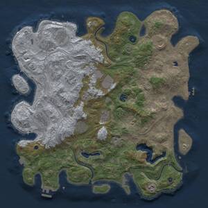 Thumbnail Rust Map: Procedural Map, Size: 4250, Seed: 49842385, 16 Monuments