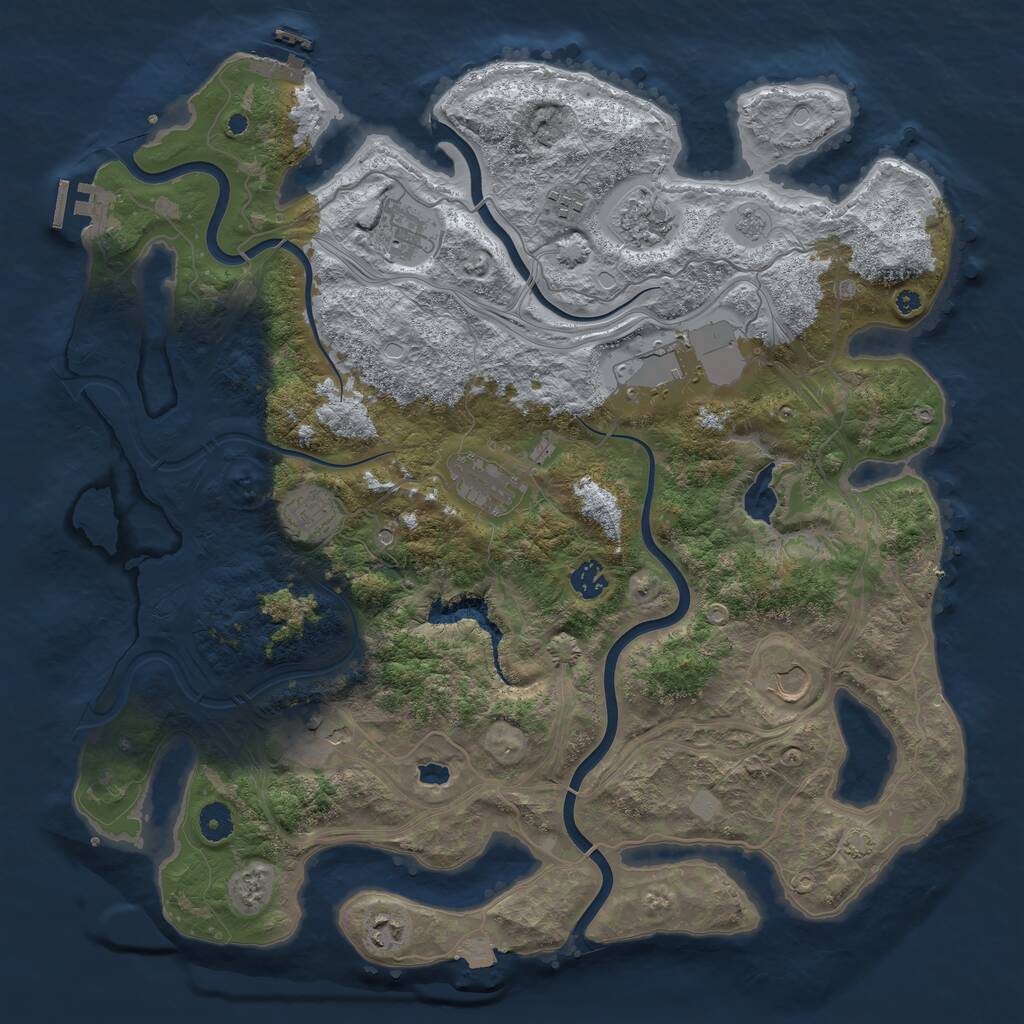 Rust Map: Procedural Map, Size: 4250, Seed: 209068832, 16 Monuments