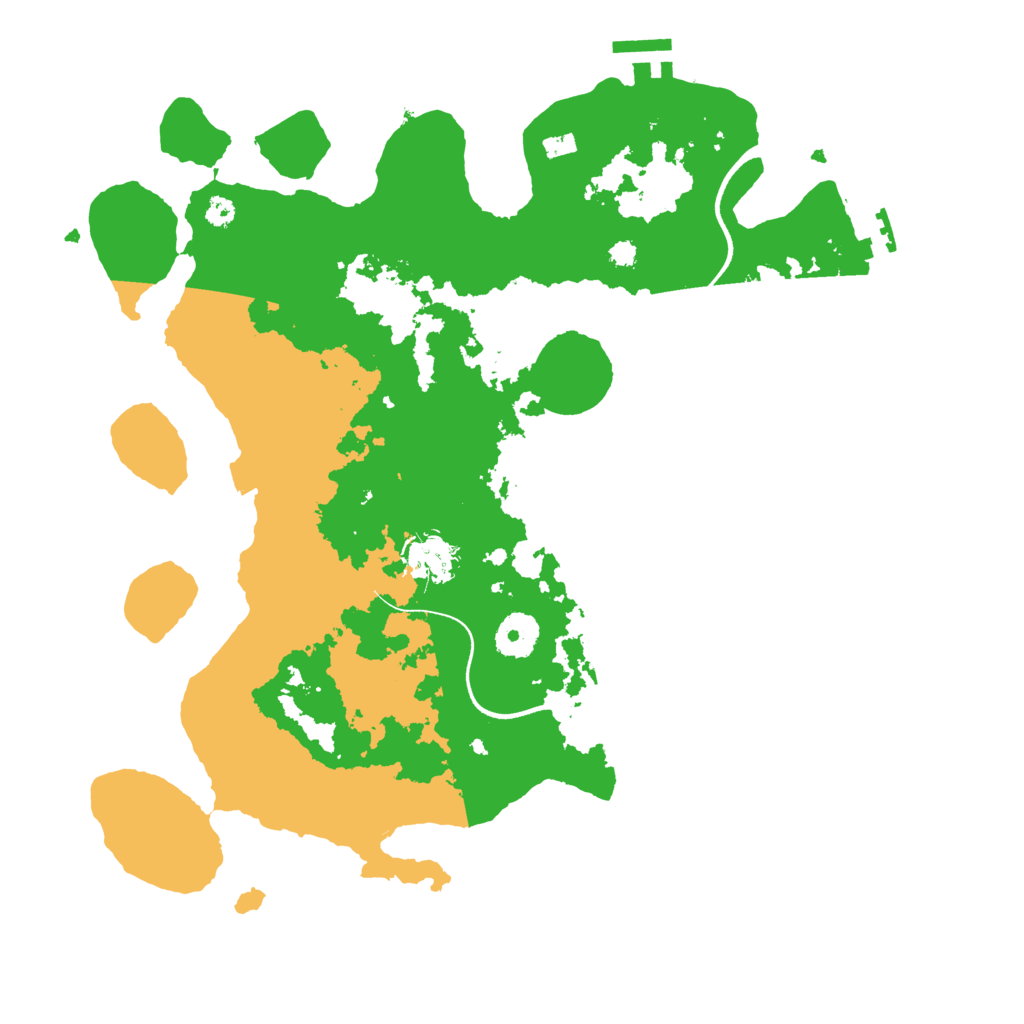 Biome Rust Map: Procedural Map, Size: 3500, Seed: 1529
