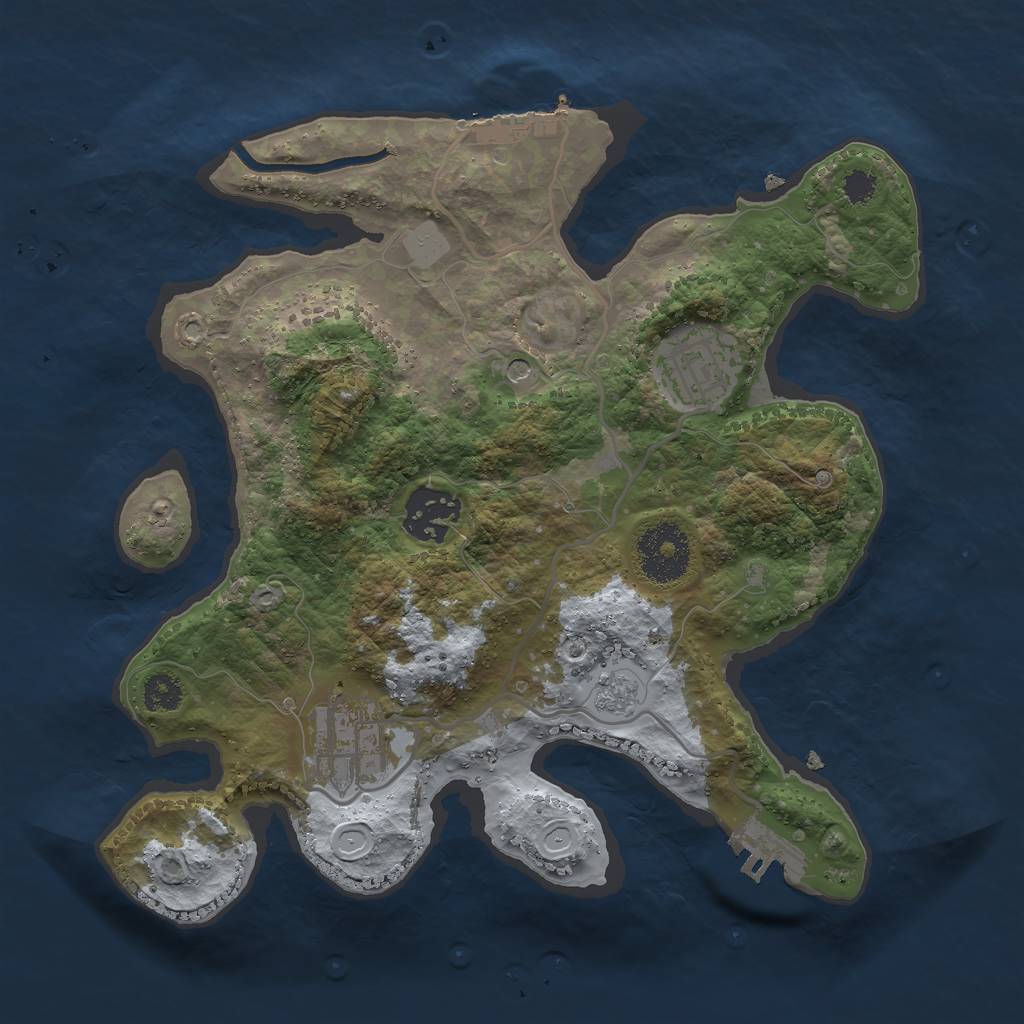 Rust Map: Procedural Map, Size: 2750, Seed: 30, 10 Monuments