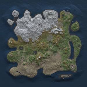 Thumbnail Rust Map: Procedural Map, Size: 3300, Seed: 648252, 14 Monuments