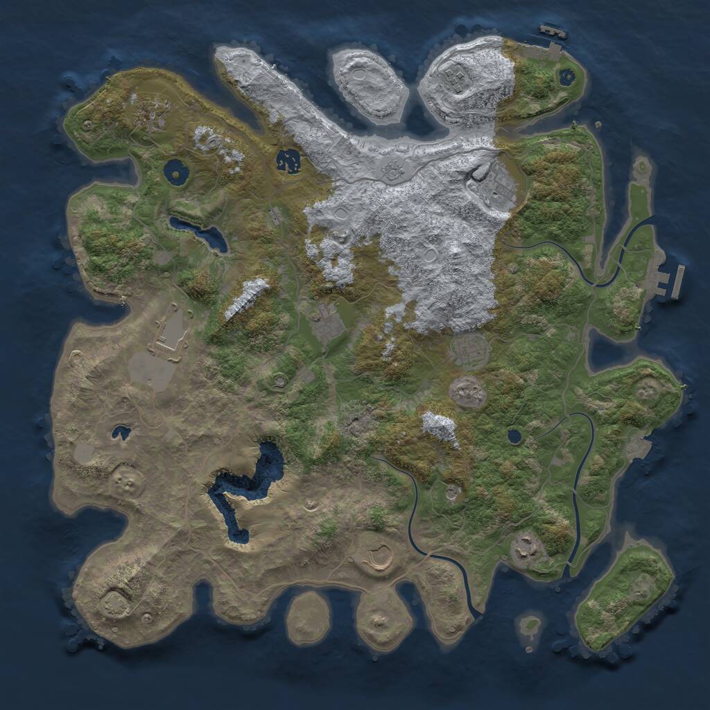 Rust Map: Procedural Map, Size: 4200, Seed: 5360, 15 Monuments