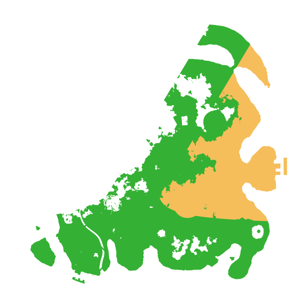 Biome Rust Map: Procedural Map, Size: 3500, Seed: 93940509
