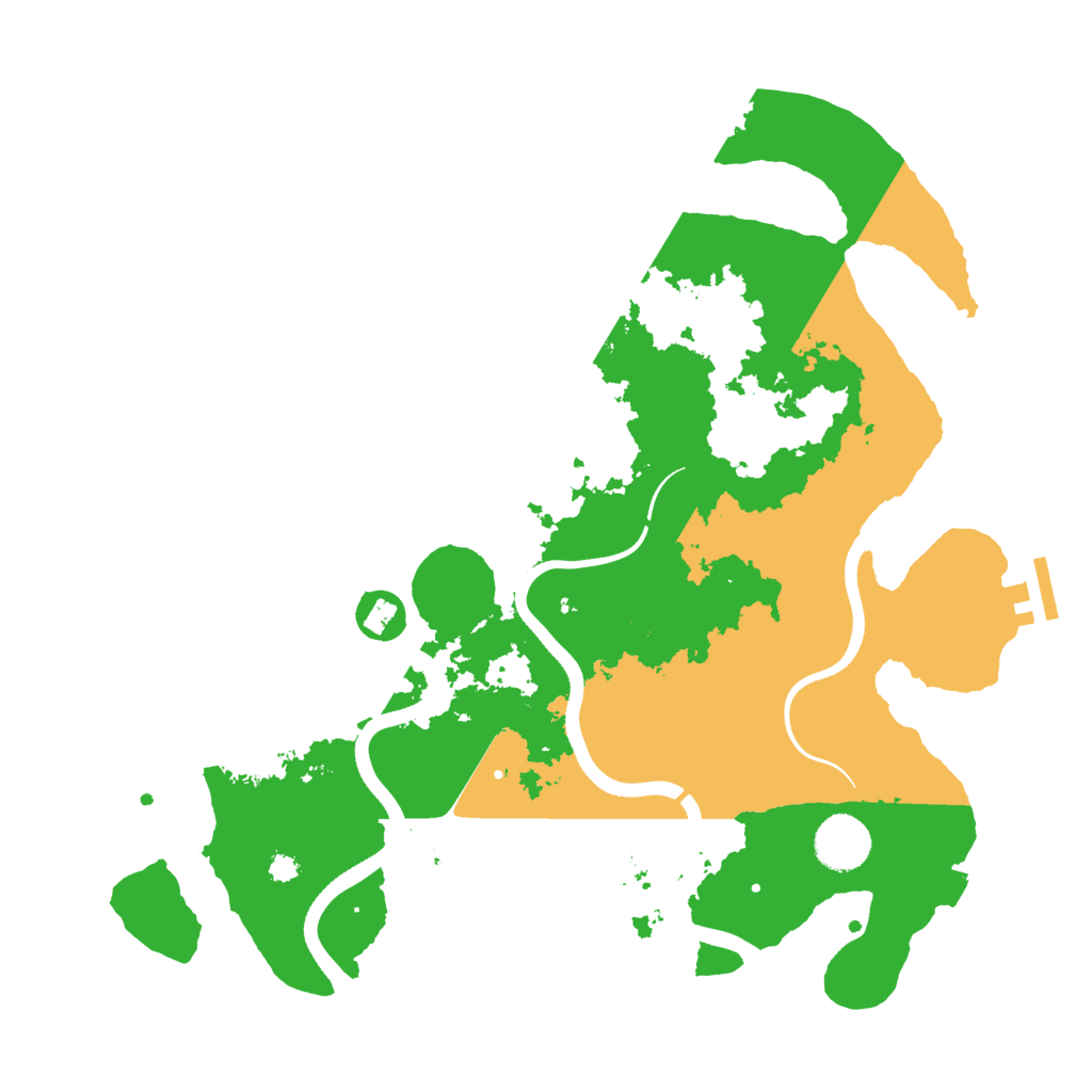 Biome Rust Map: Procedural Map, Size: 3500, Seed: 93940509