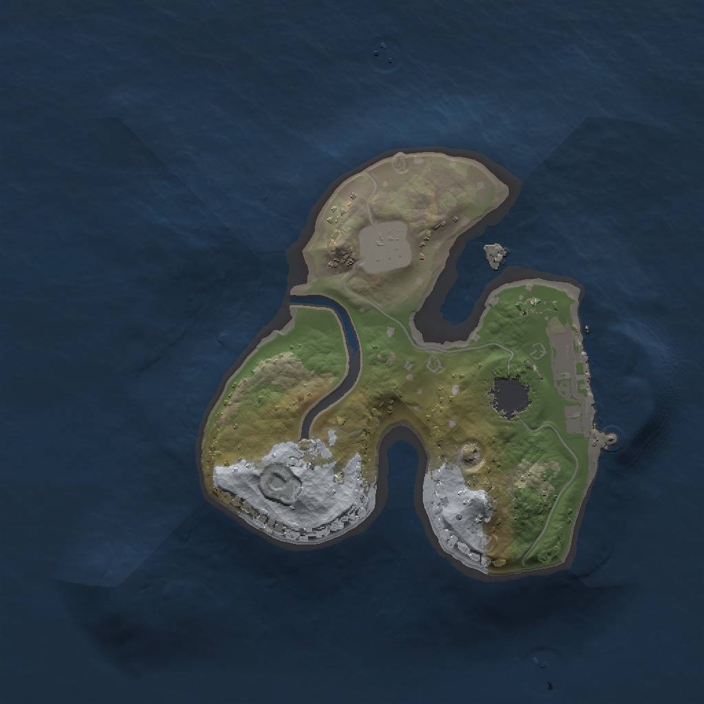 Rust Map: Procedural Map, Size: 1500, Seed: 1264743025, 4 Monuments