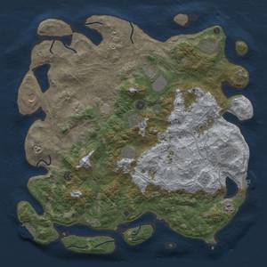 Thumbnail Rust Map: Procedural Map, Size: 4500, Seed: 1434160528, 18 Monuments