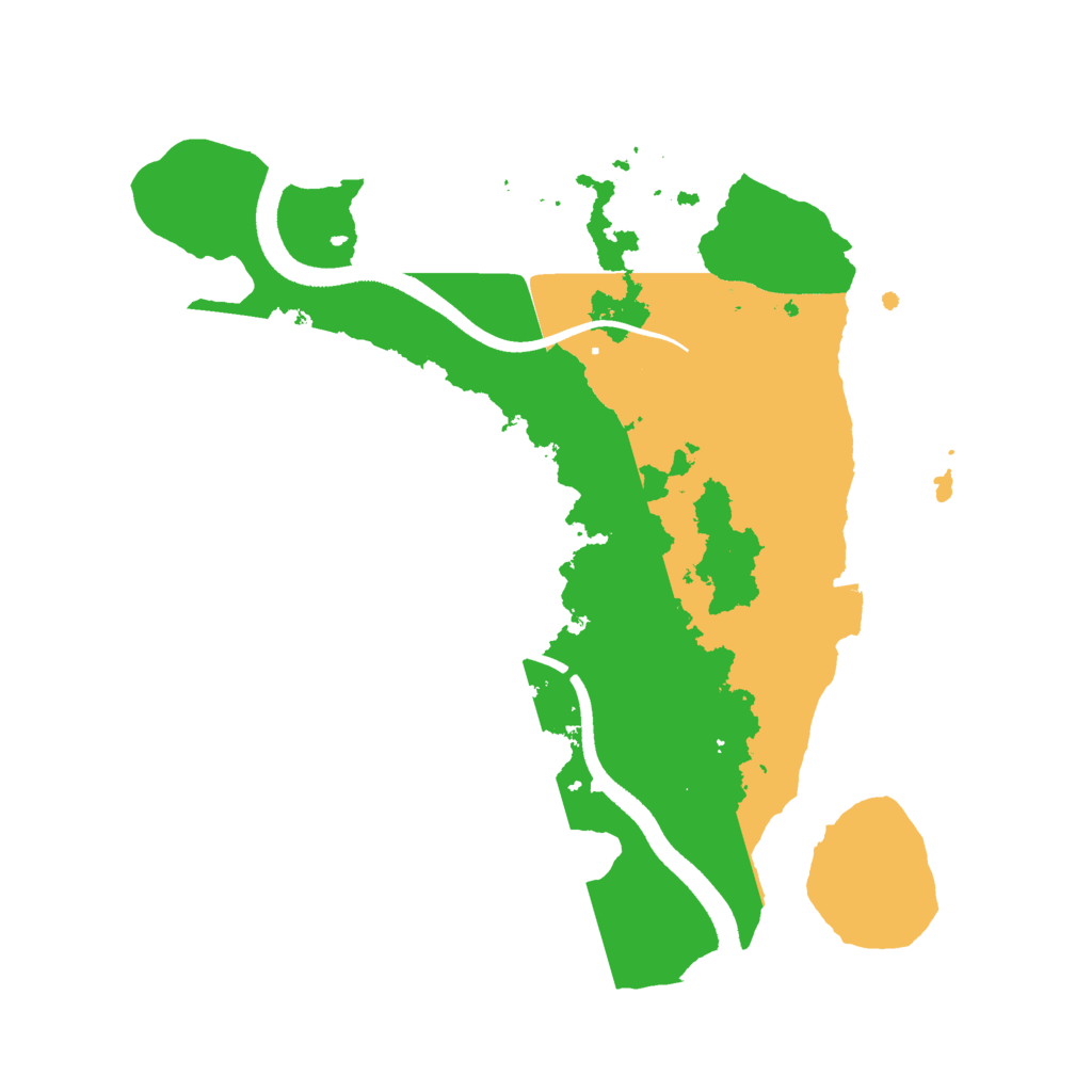Biome Rust Map: Procedural Map, Size: 2500, Seed: 1512