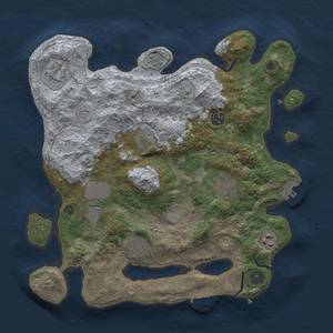 Thumbnail Rust Map: Procedural Map, Size: 3500, Seed: 50759, 15 Monuments