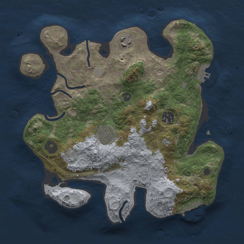 Rust Map: Procedural Map, Size: 2850, Seed: 85413, 10 Monuments