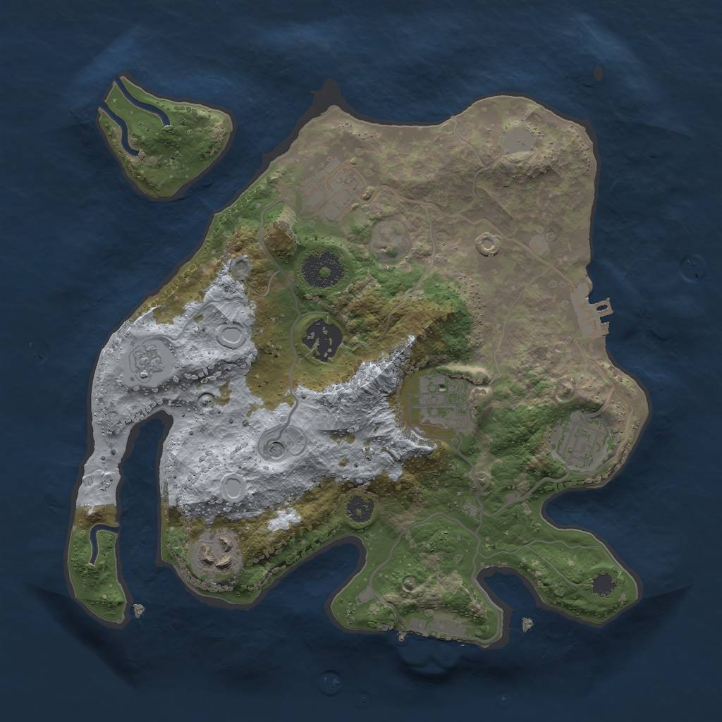 Rust Map: Procedural Map, Size: 2800, Seed: 854132245, 12 Monuments