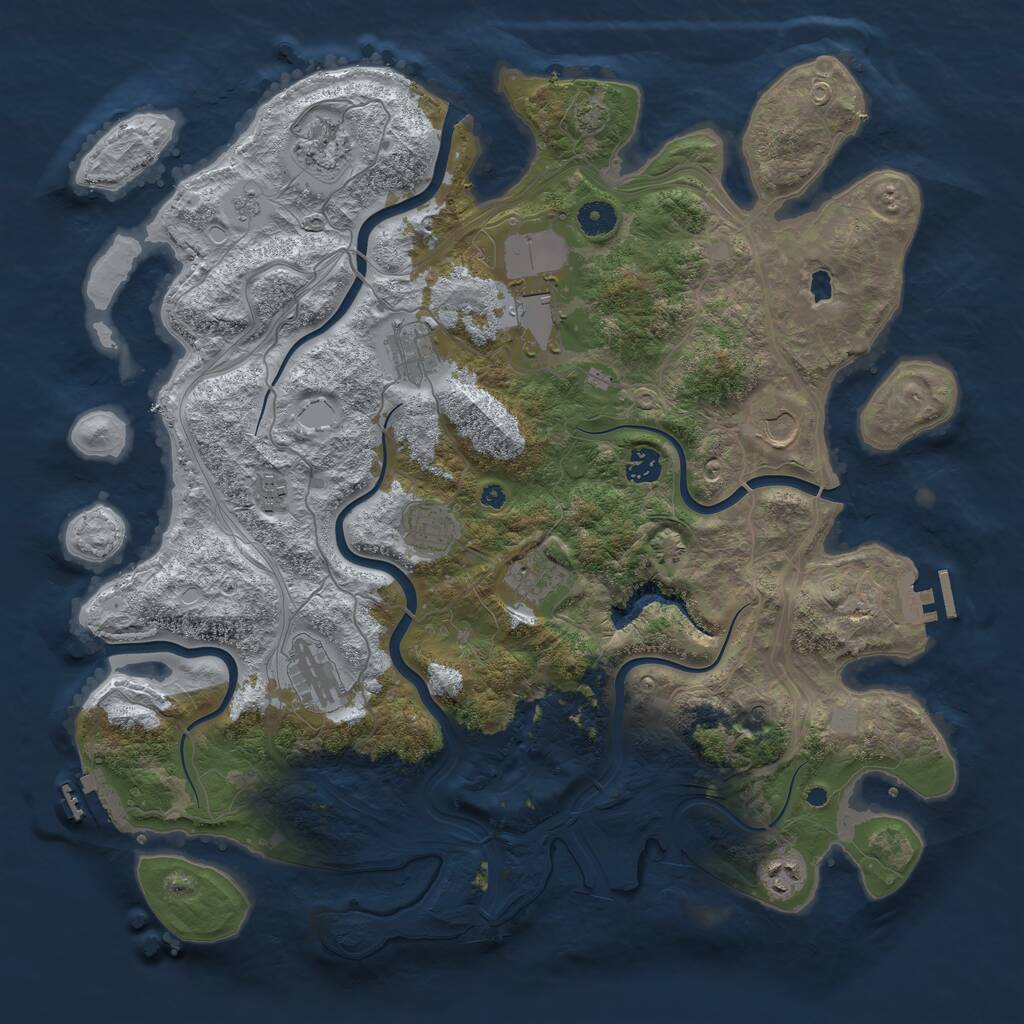 Rust Map: Procedural Map, Size: 4250, Seed: 2649, 16 Monuments