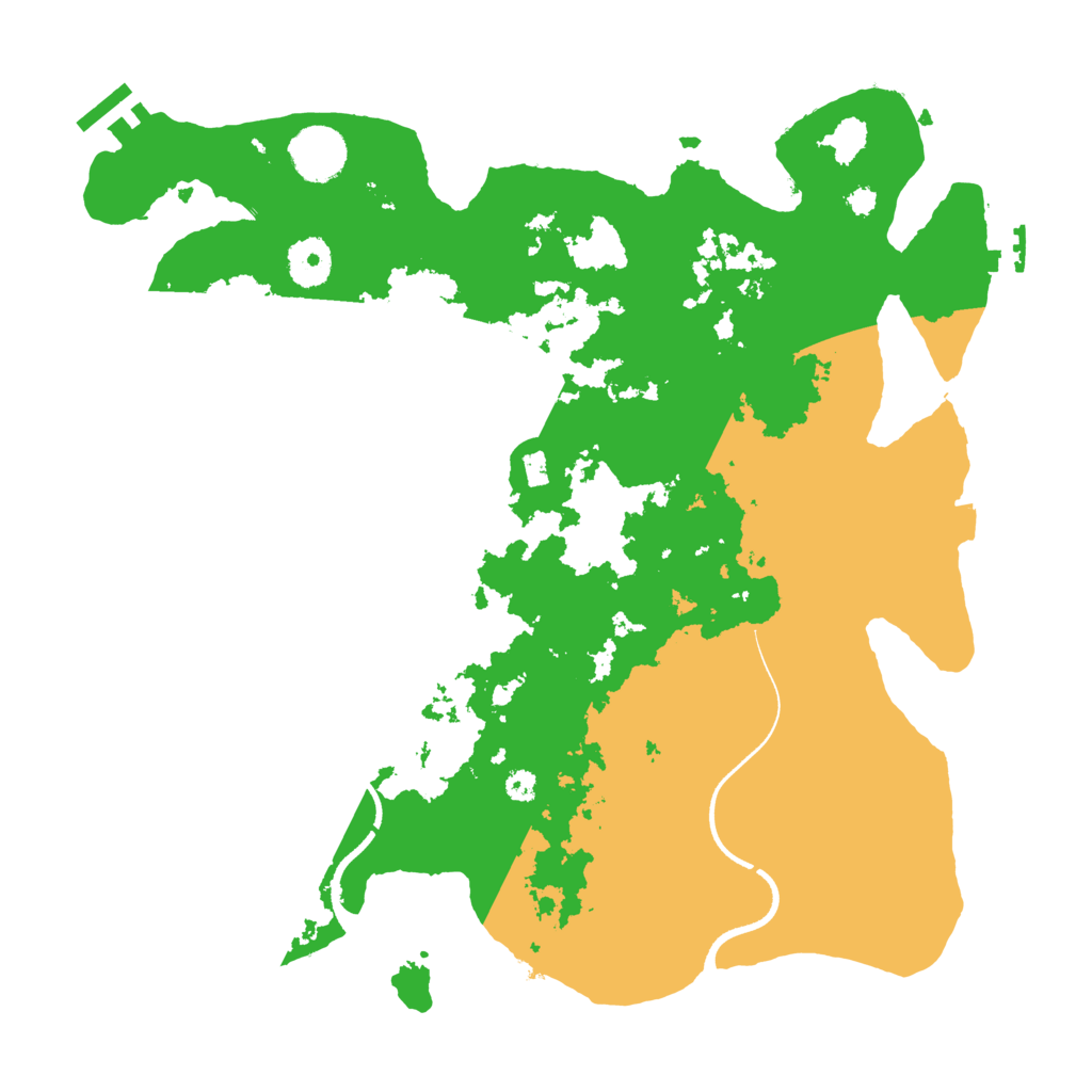 Biome Rust Map: Procedural Map, Size: 3500, Seed: 884182000