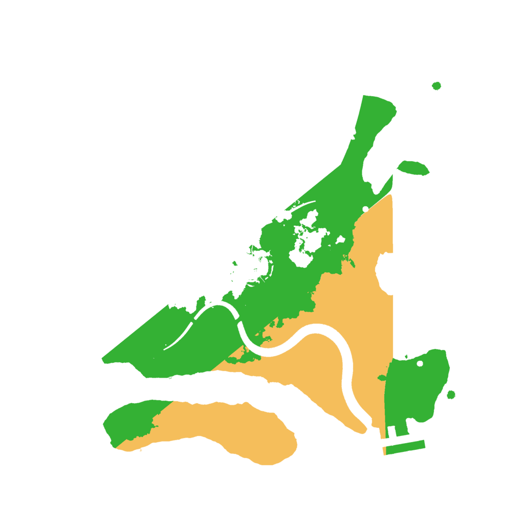 Biome Rust Map: Procedural Map, Size: 2500, Seed: 1237469617
