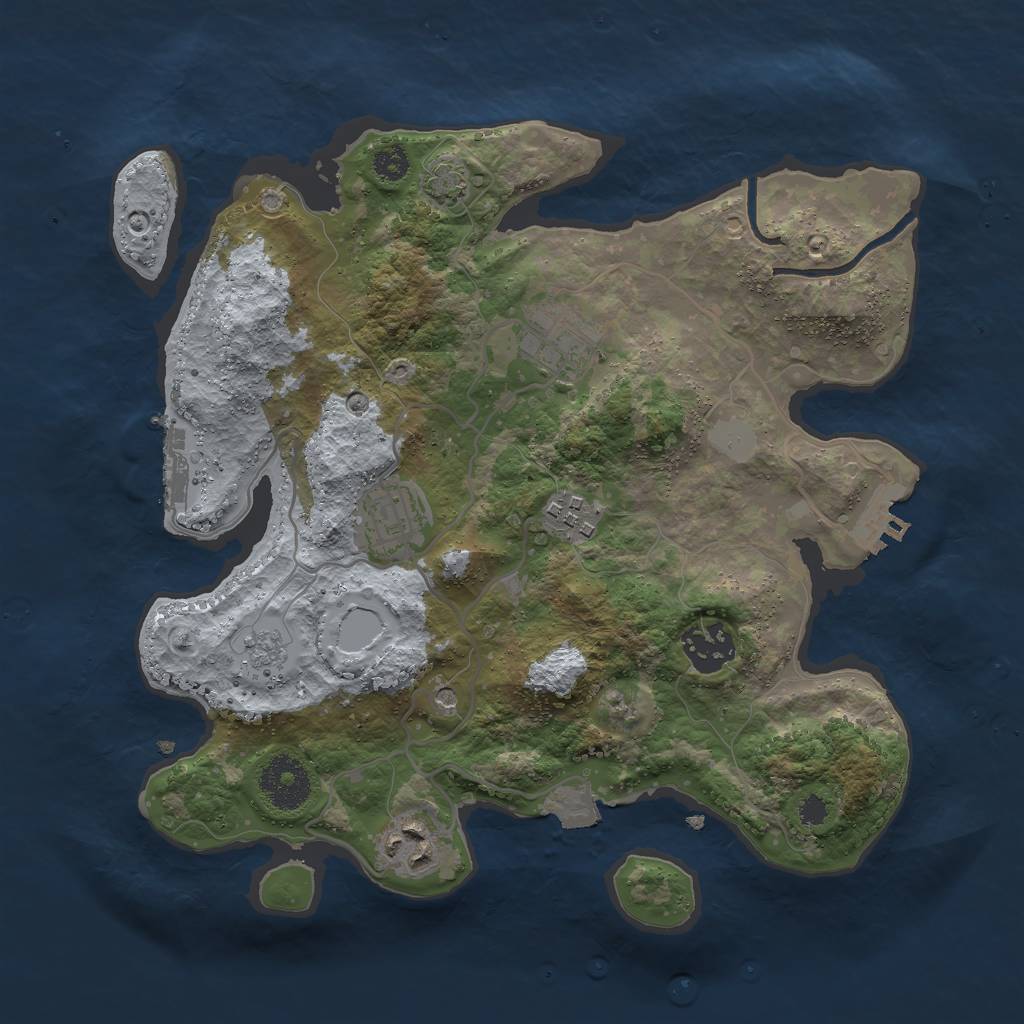 Rust Map: Procedural Map, Size: 3000, Seed: 113859545, 13 Monuments