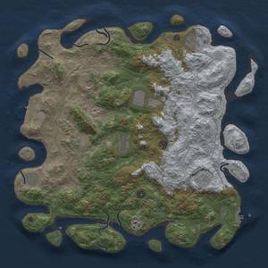 Thumbnail Rust Map: Procedural Map, Size: 4500, Seed: 1180534082, 17 Monuments