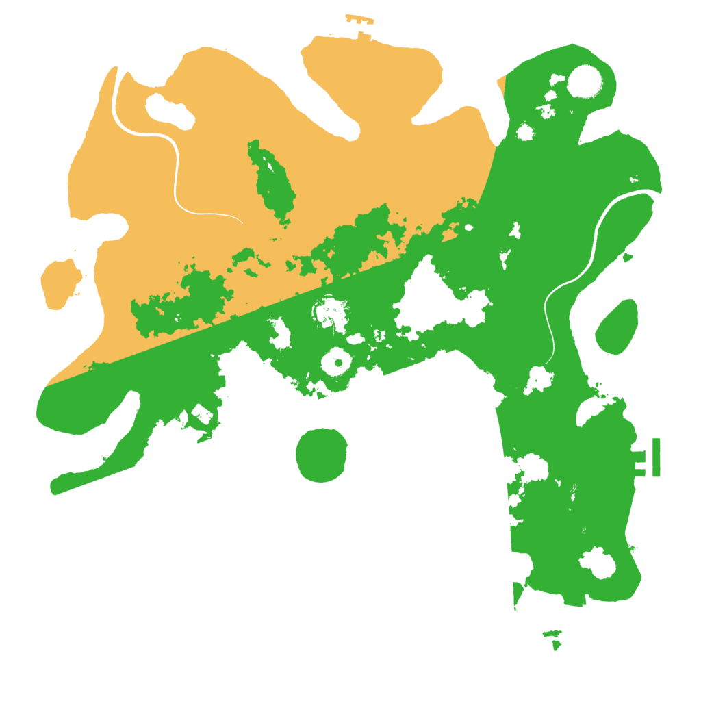 Biome Rust Map: Procedural Map, Size: 3700, Seed: 54344393
