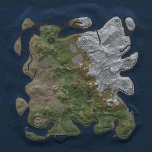 Thumbnail Rust Map: Procedural Map, Size: 3500, Seed: 350099, 14 Monuments