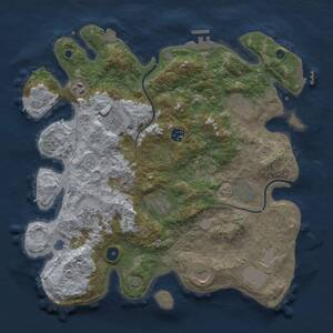 Thumbnail Rust Map: Procedural Map, Size: 3800, Seed: 59628049, 16 Monuments