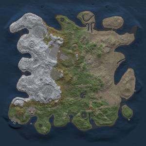 Thumbnail Rust Map: Procedural Map, Size: 3500, Seed: 540365565, 15 Monuments