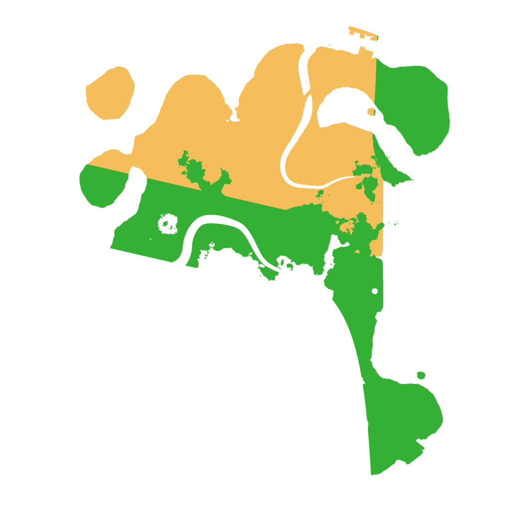 Biome Rust Map: Procedural Map, Size: 2500, Seed: 5556