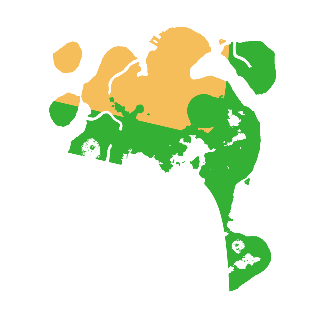Biome Rust Map: Procedural Map, Size: 2500, Seed: 5556