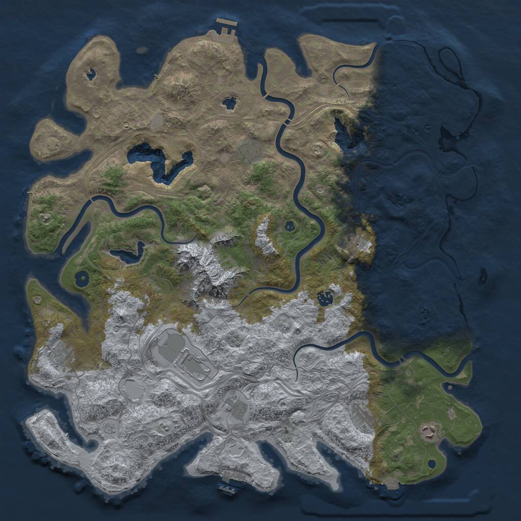 Rust Map: Procedural Map, Size: 5000, Seed: 923730495, 15 Monuments