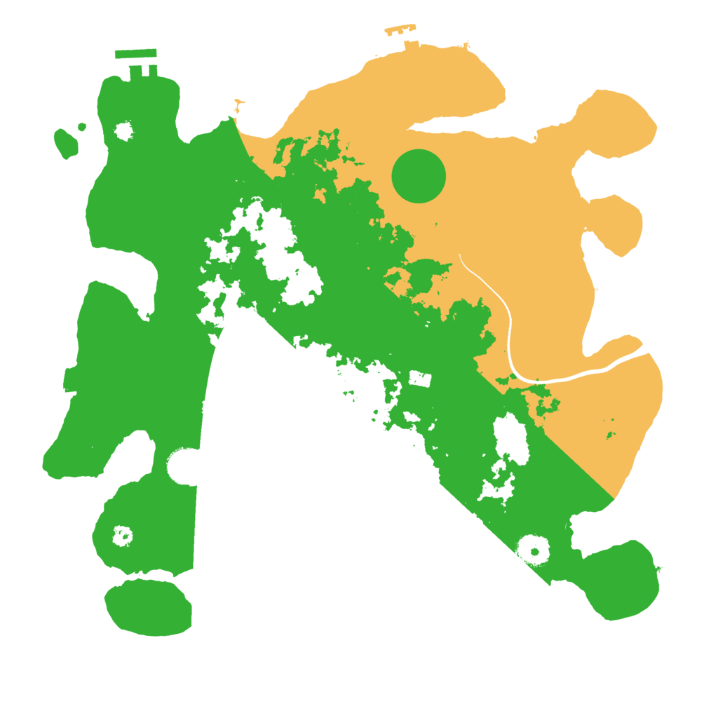 Biome Rust Map: Procedural Map, Size: 3500, Seed: 255490999