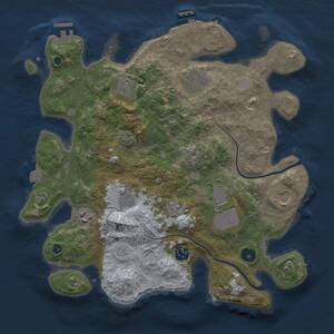 Thumbnail Rust Map: Procedural Map, Size: 3500, Seed: 255490999, 14 Monuments