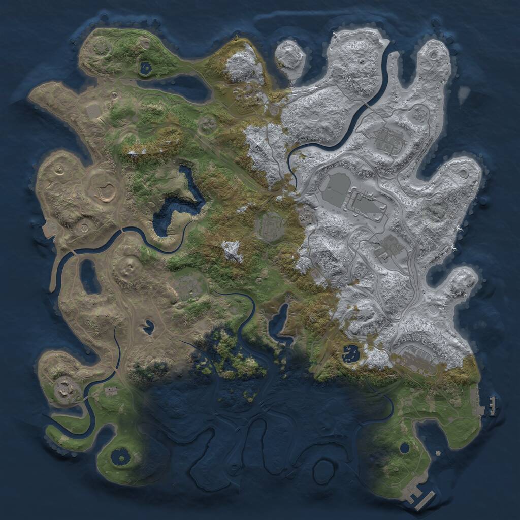 Rust Map: Procedural Map, Size: 4250, Seed: 403194986, 17 Monuments
