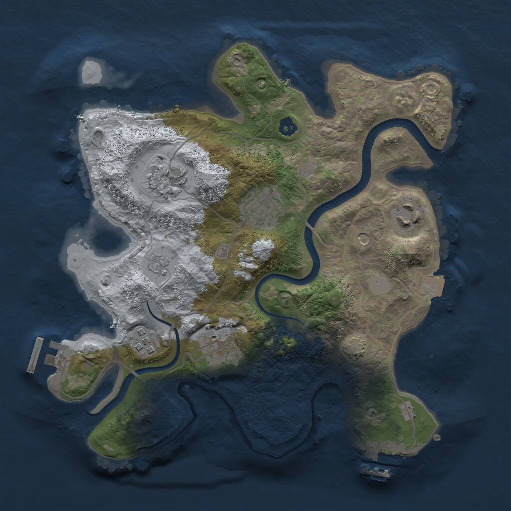 Rust Map: Procedural Map, Size: 2800, Seed: 523467, 11 Monuments