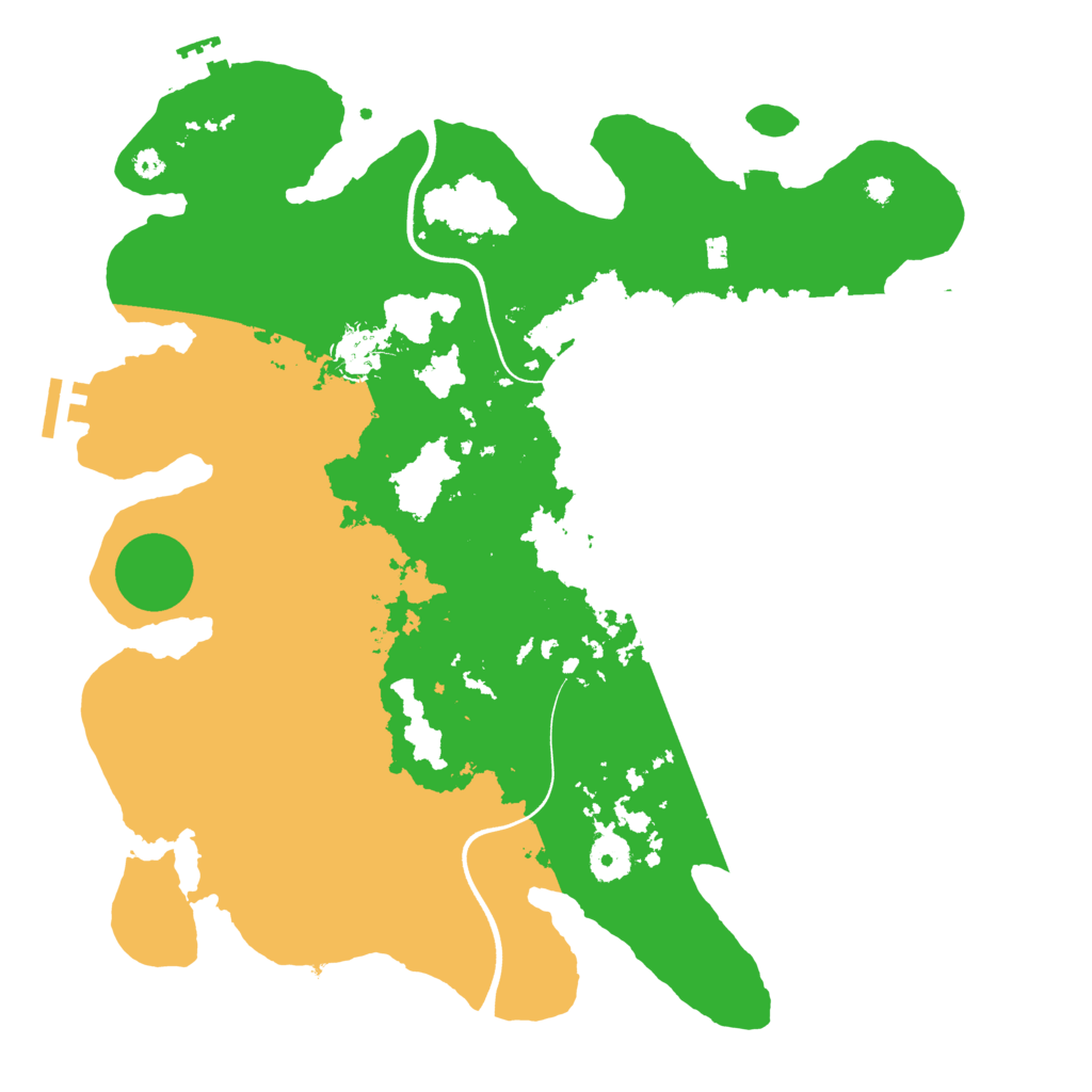 Biome Rust Map: Procedural Map, Size: 3700, Seed: 11749236