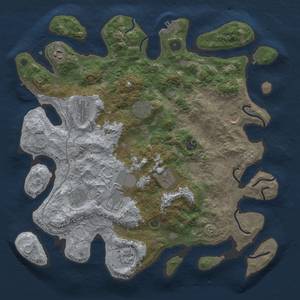 Thumbnail Rust Map: Procedural Map, Size: 4000, Seed: 121954909, 17 Monuments