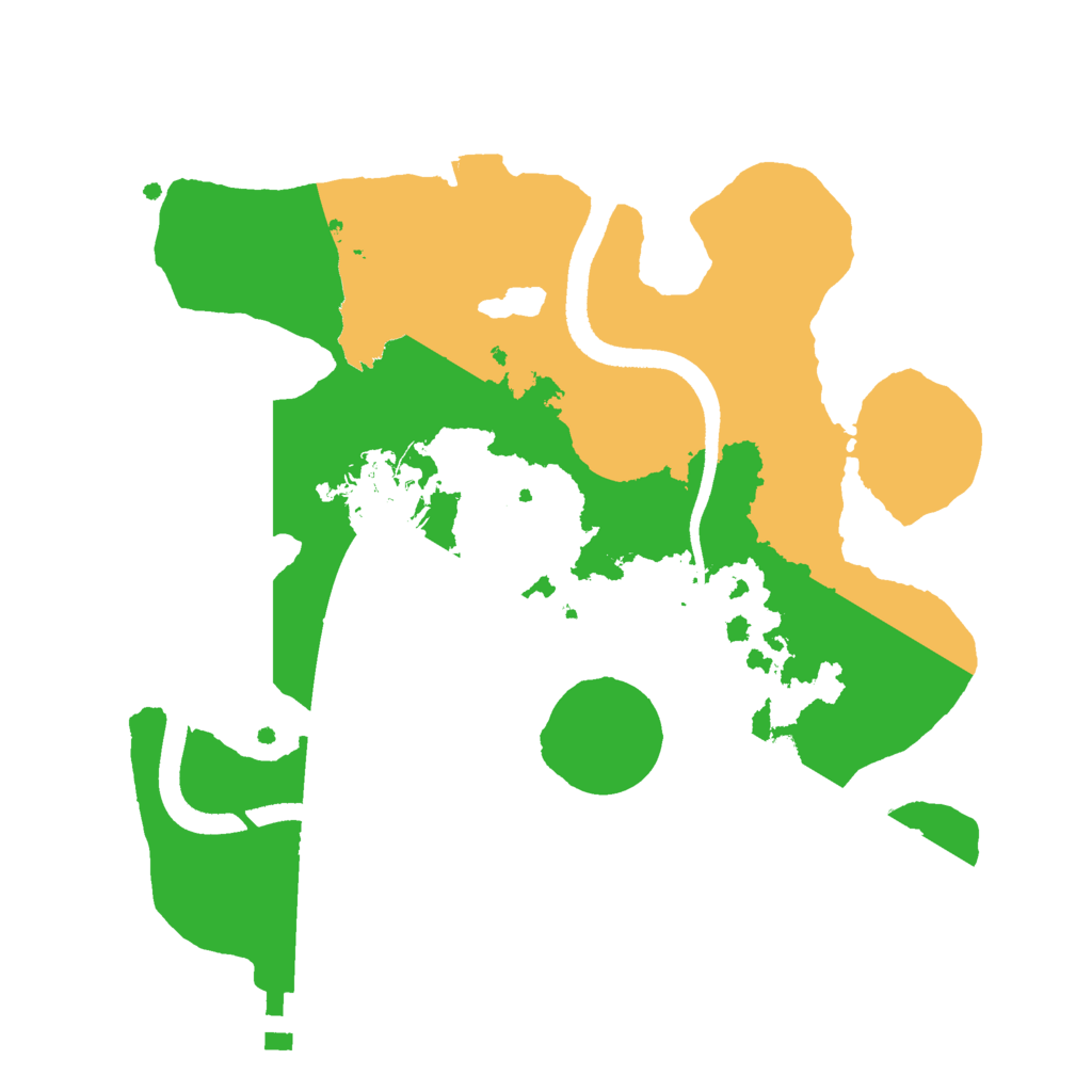 Biome Rust Map: Procedural Map, Size: 2500, Seed: 65161