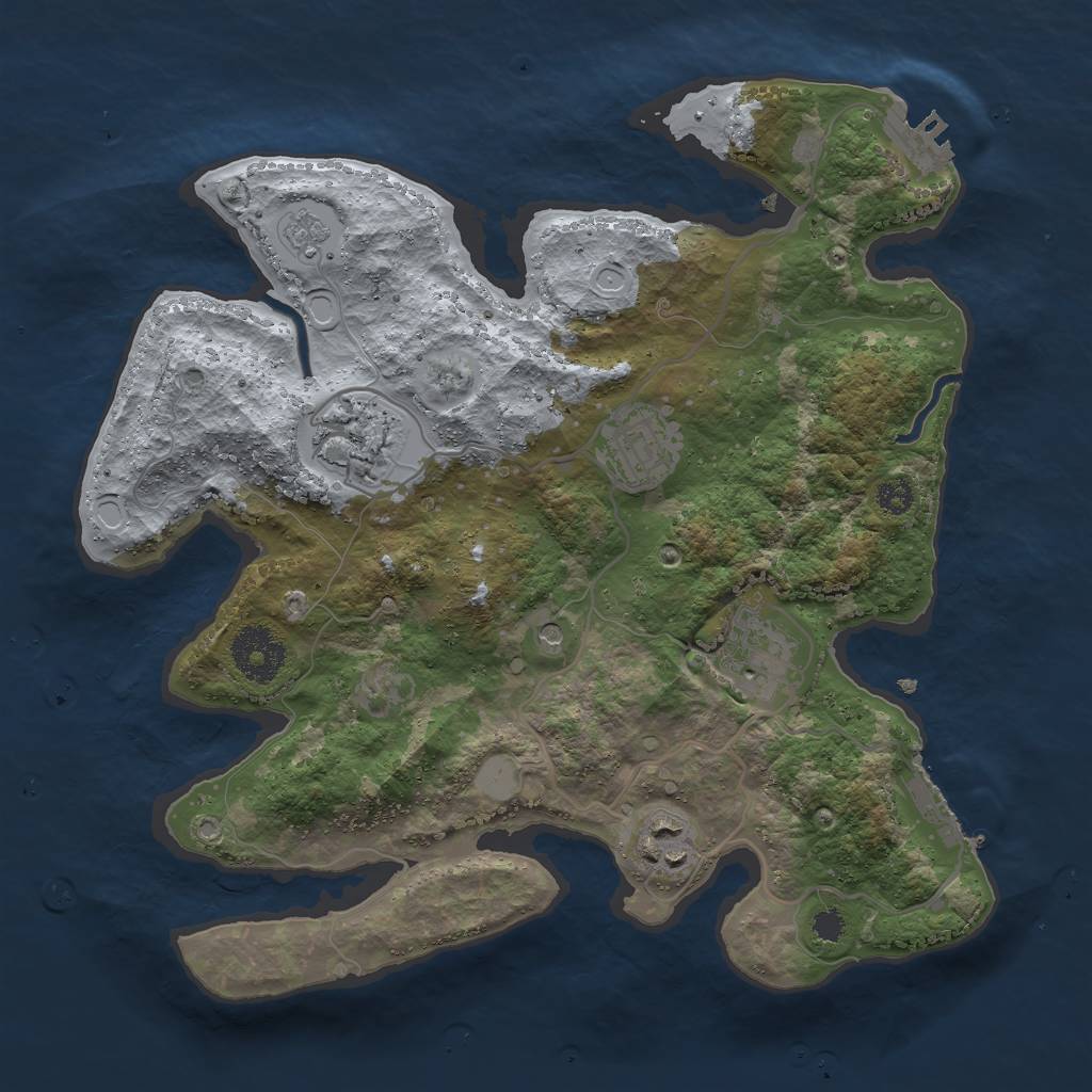 Rust Map: Procedural Map, Size: 3000, Seed: 903, 11 Monuments