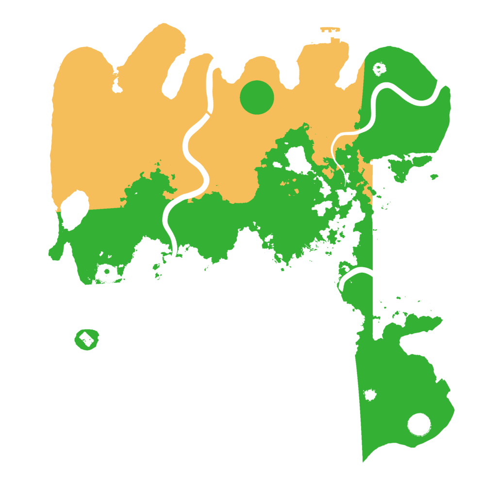 Biome Rust Map: Procedural Map, Size: 3850, Seed: 25558
